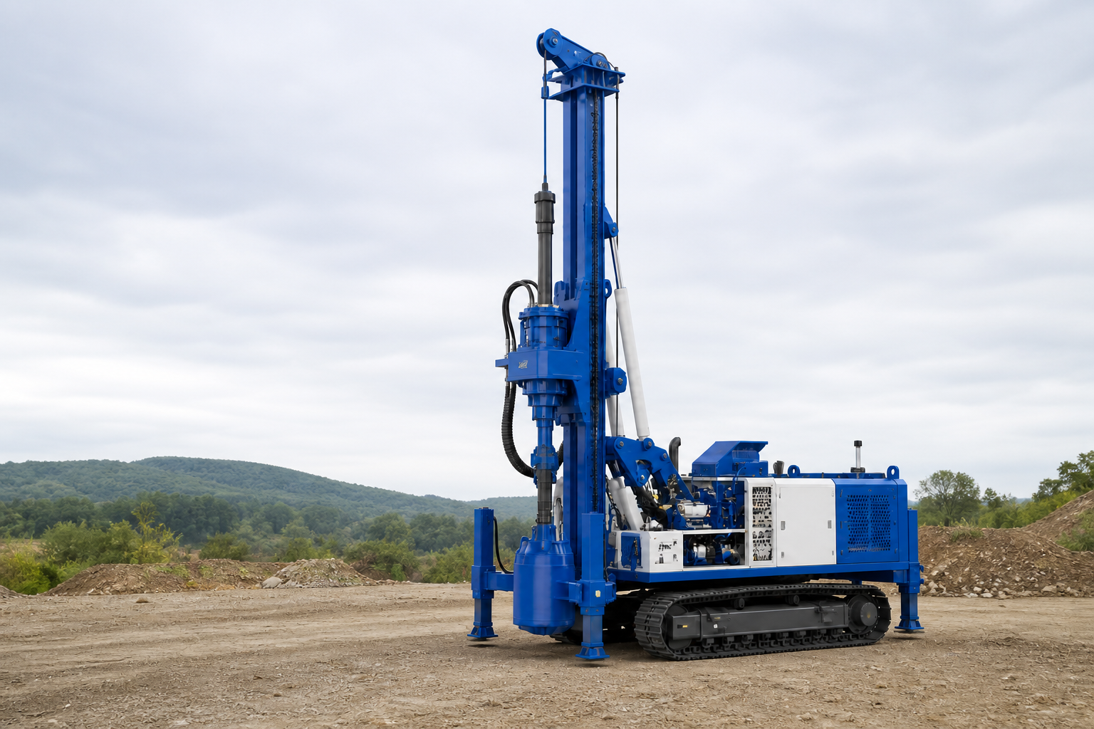 Tongshun drilling rig in an outdoor project environment